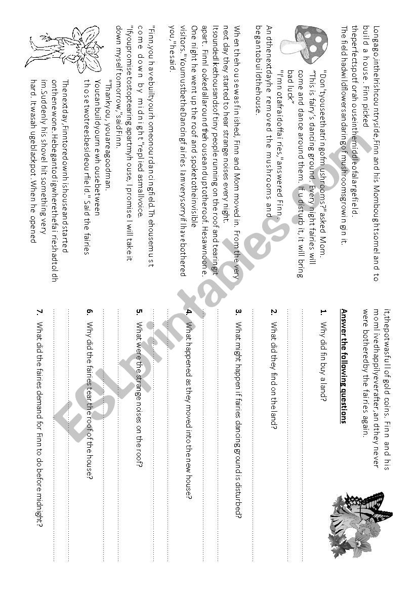 Fairy Land worksheet