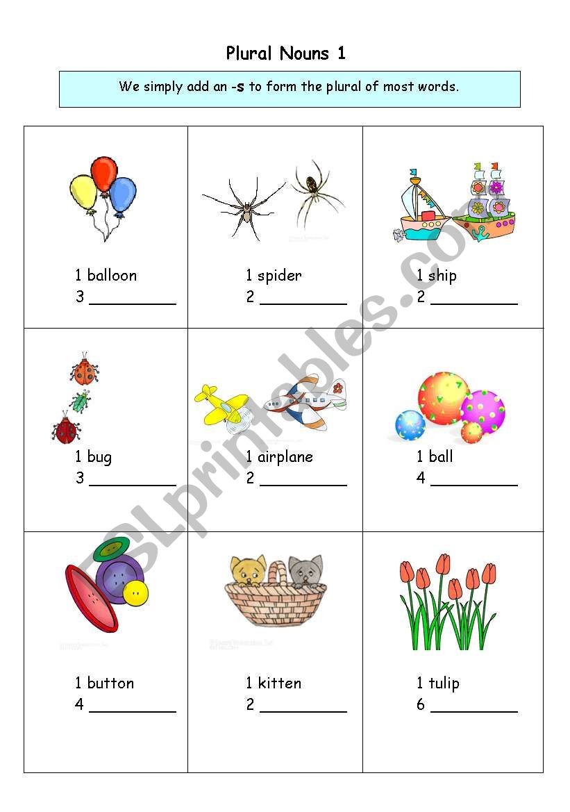Plural Nouns worksheet
