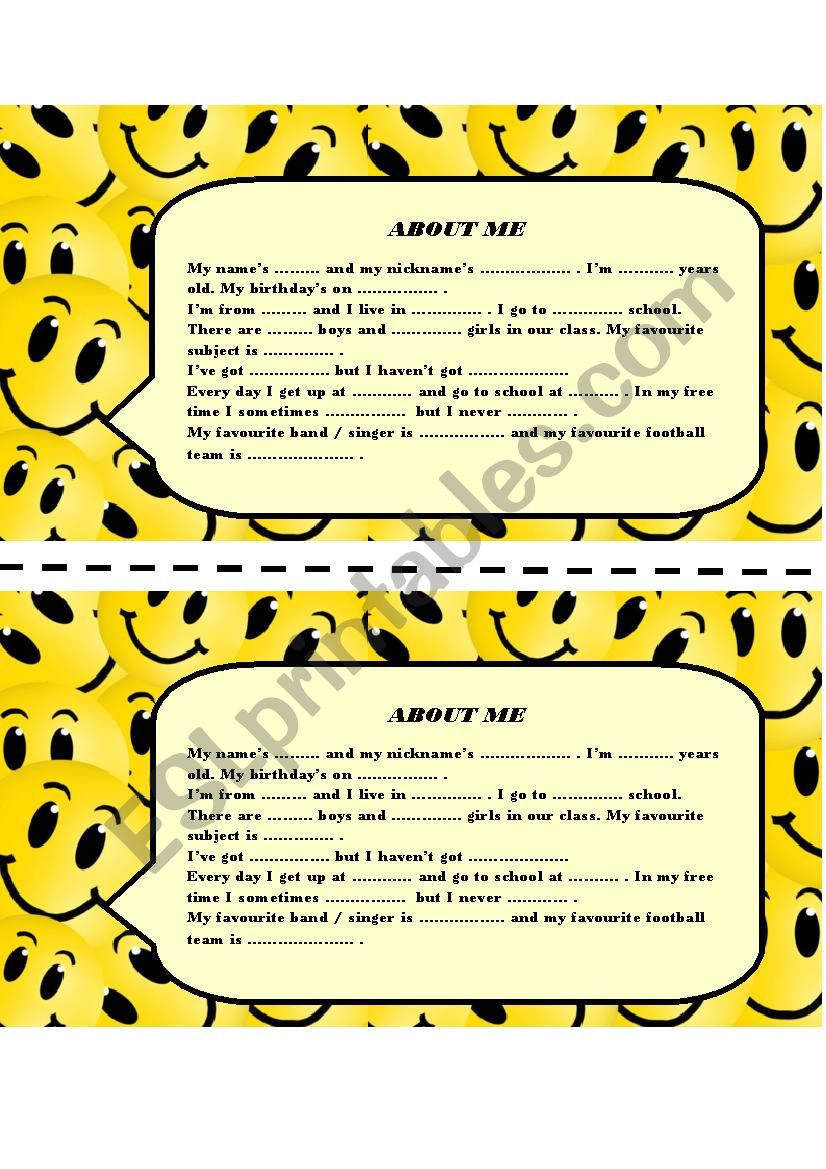 Icebreaker for teens worksheet