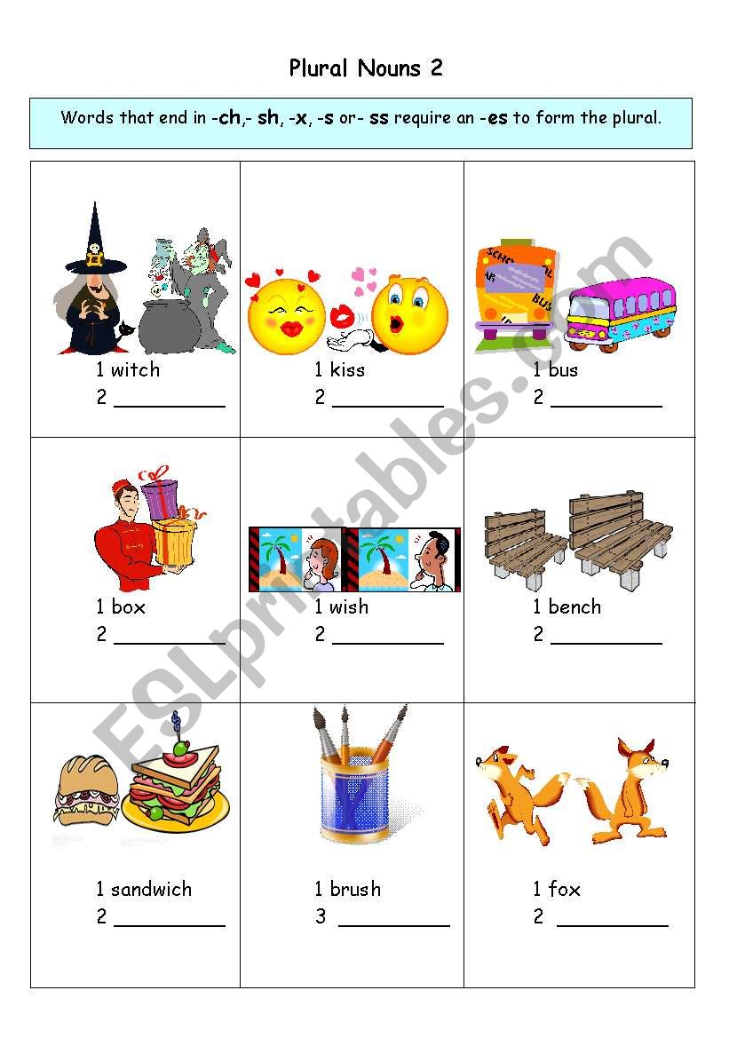 Plural Nouns worksheet