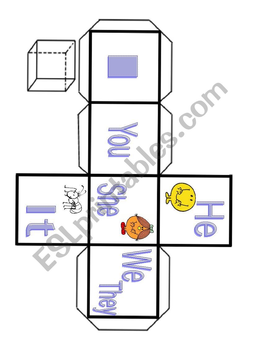 Dice subject pronouns with mr men