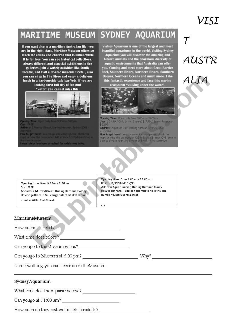 leaflet worksheet