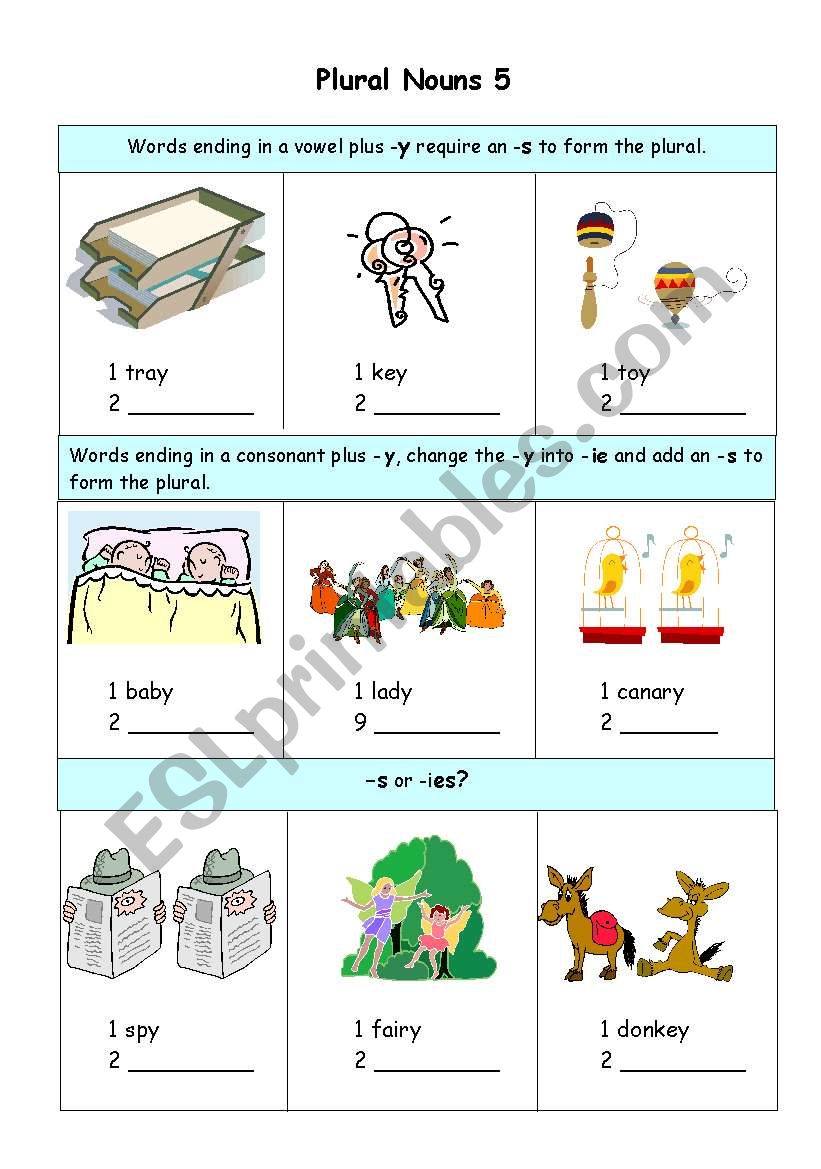 Plural Nouns worksheet