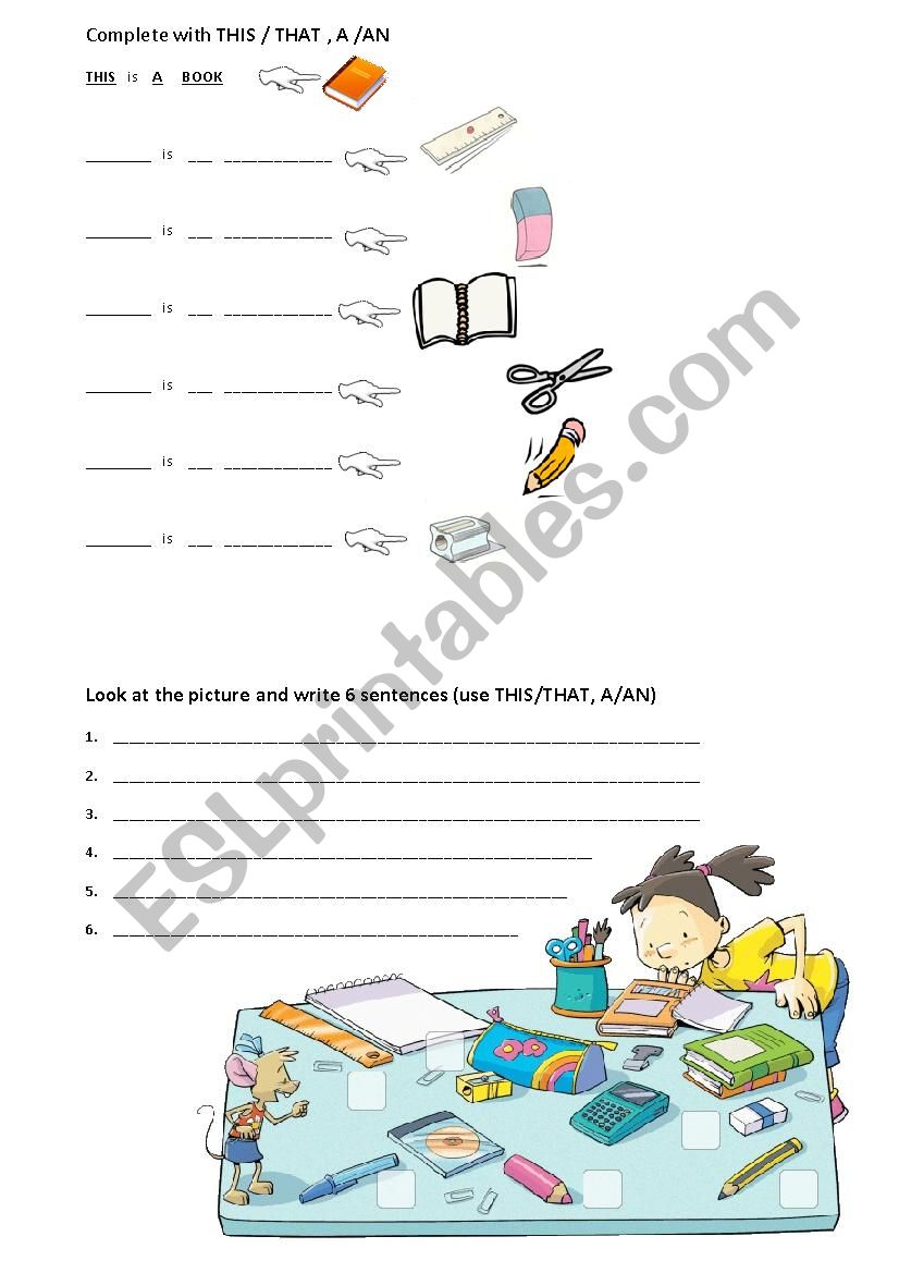 demonstrative pronouns worksheet