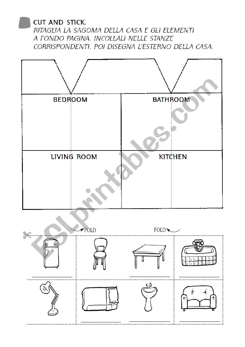 house and forniture worksheet