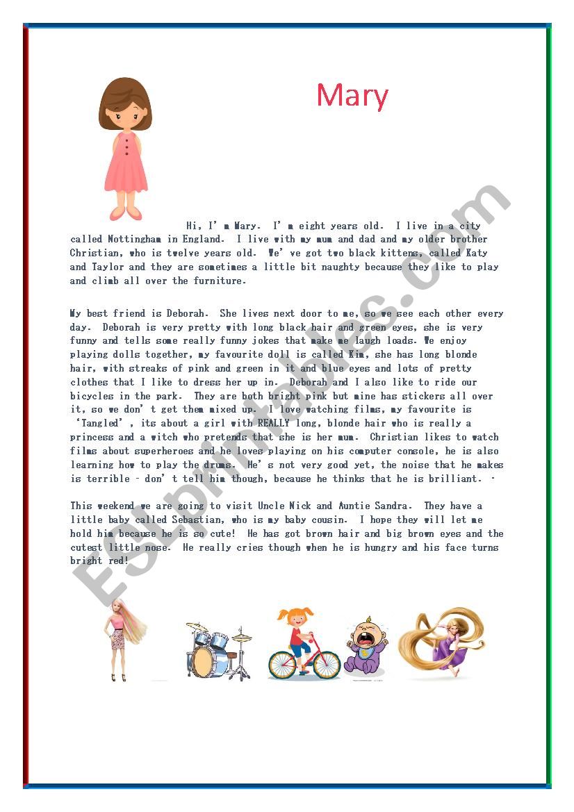 Mary - present simple worksheet