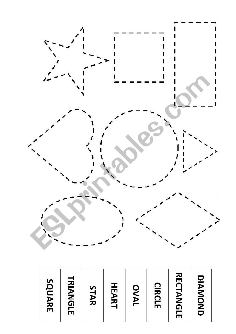 shapes - exercise worksheet