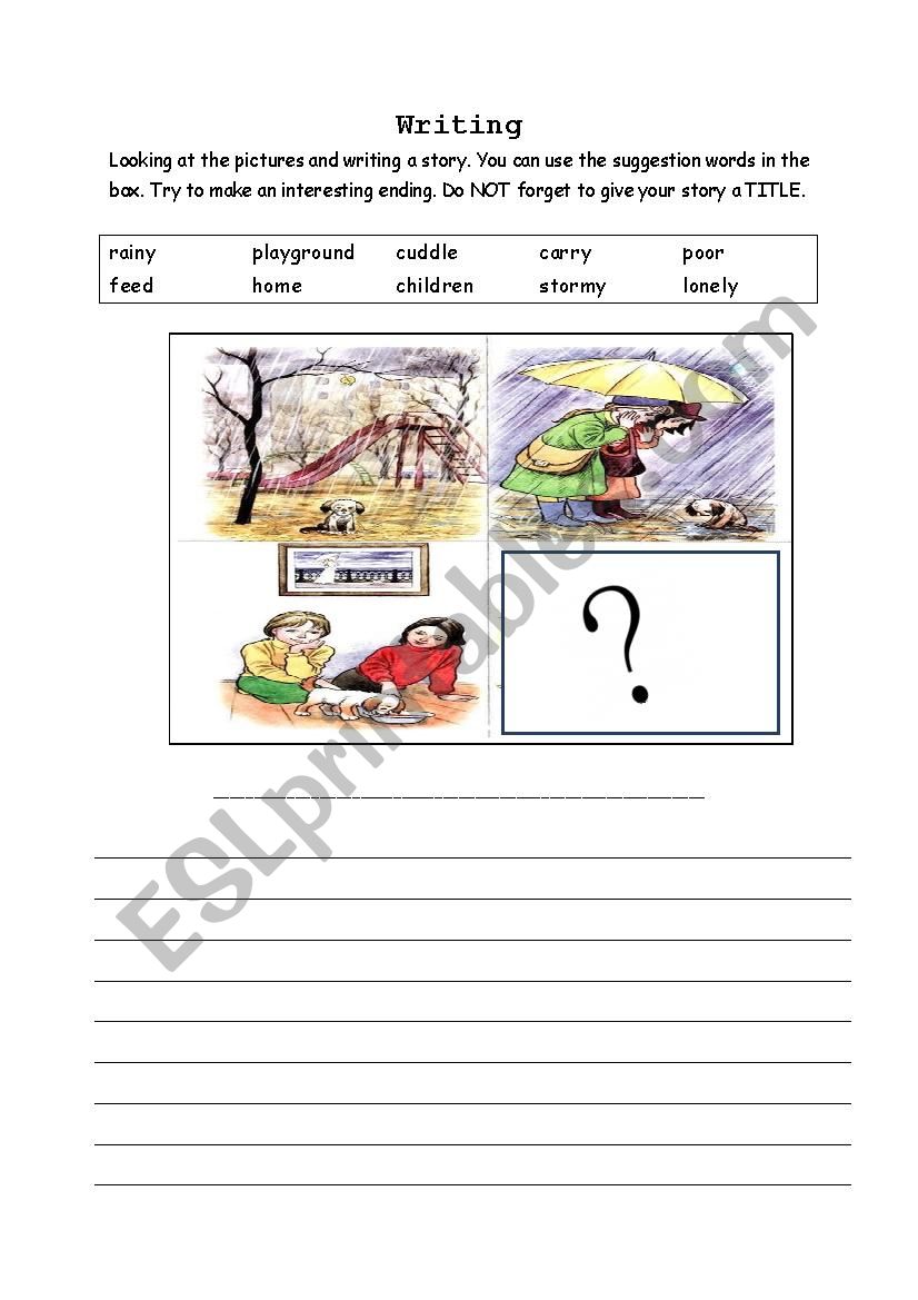 Picture sequence Writing  worksheet