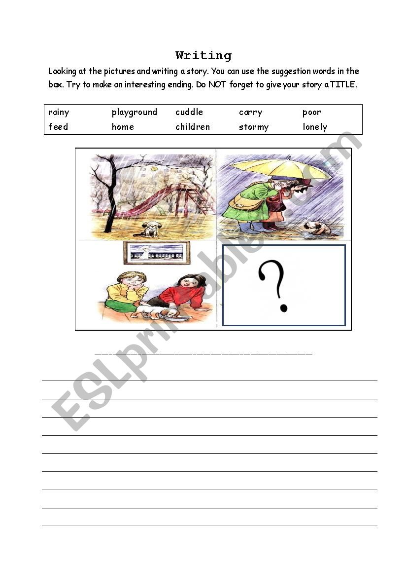 Picture sequence Writing  worksheet