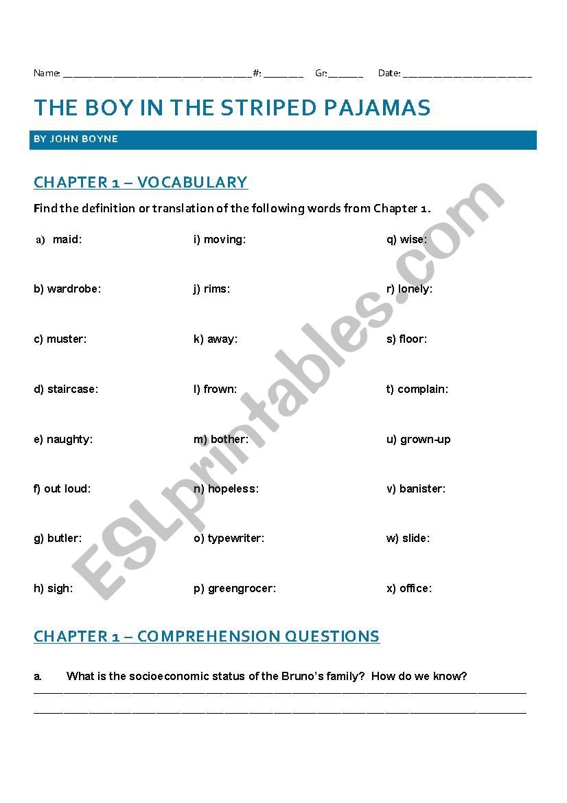 BISP chapter 1 vocabulary + comprehension questions