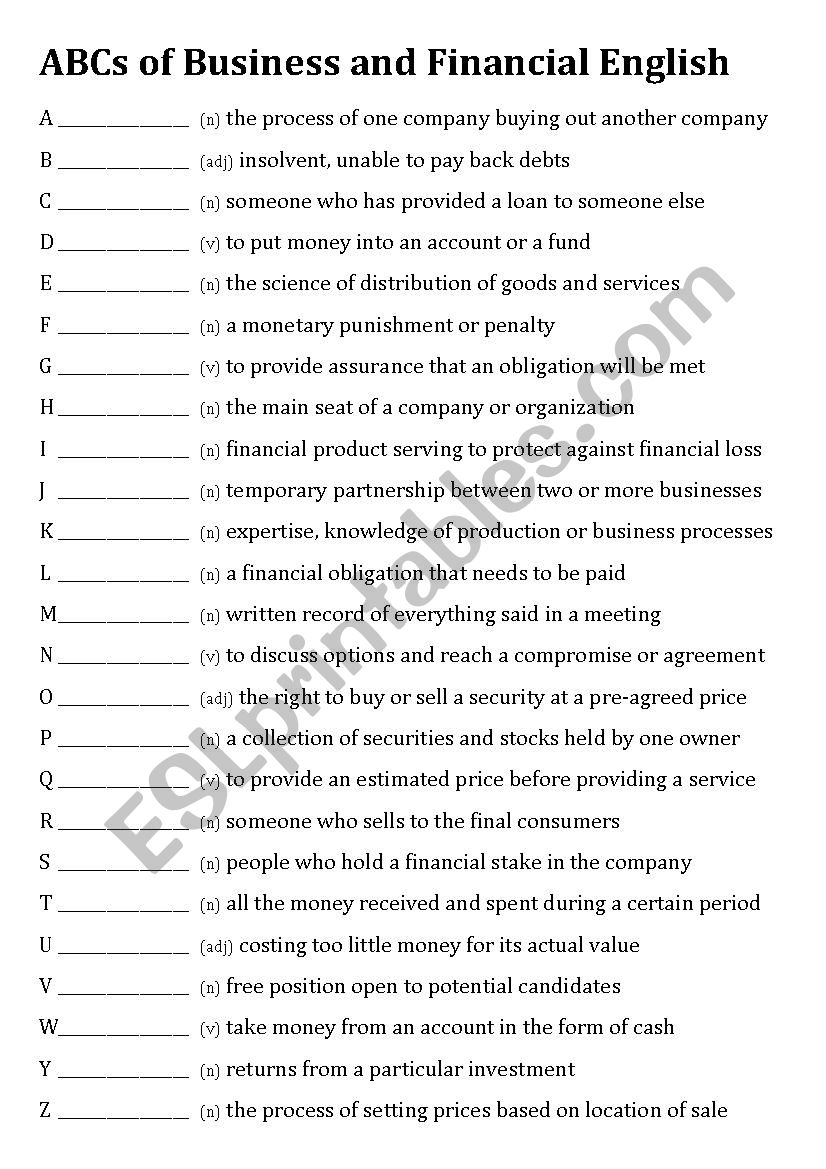 ABCs of Financial and Business EN