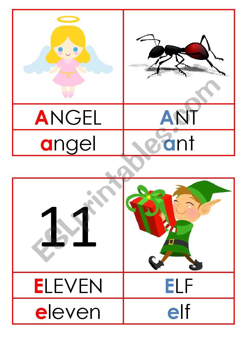 LONG AND SHORT VOWELS - FLASHCARDS