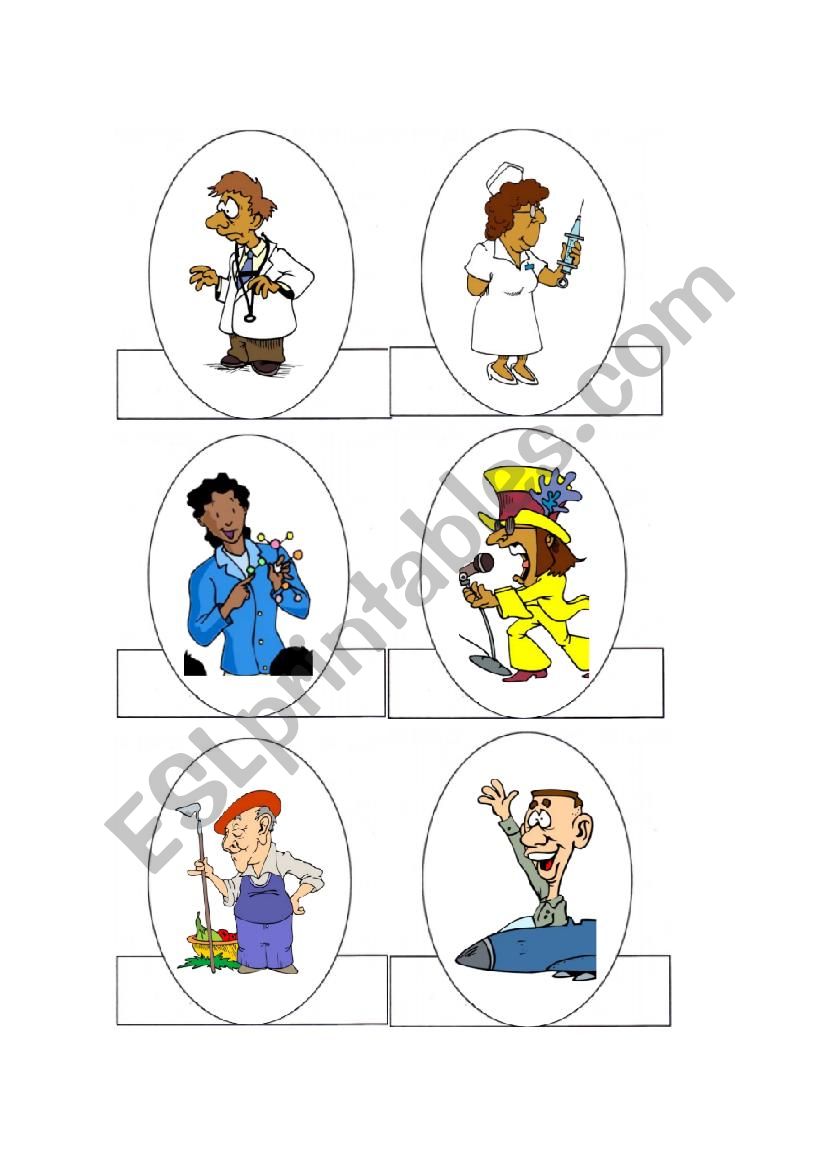 Finger puppets (JOBS) worksheet