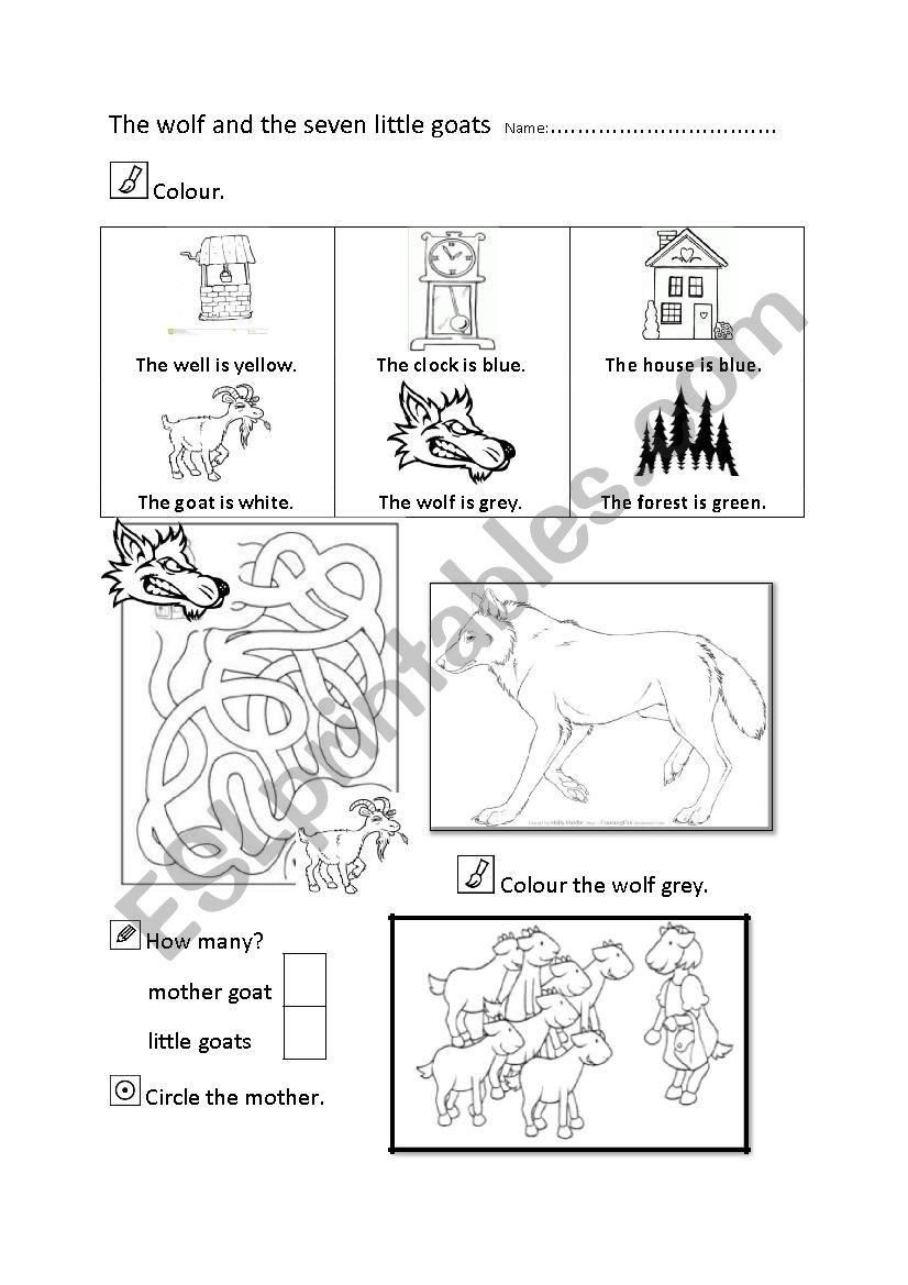 The crazy wolf worksheet
