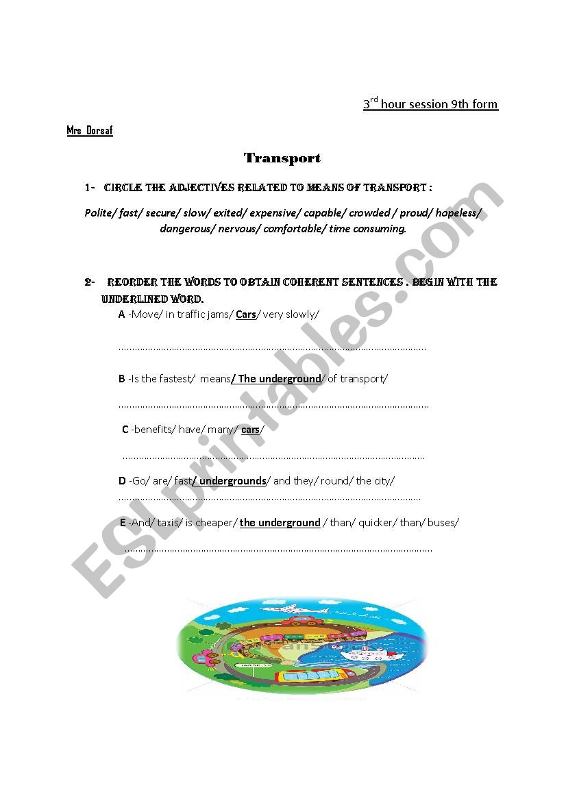 third- hour session tasks worksheet