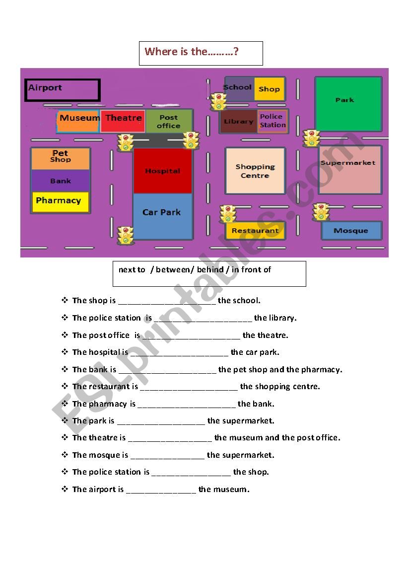 prepositions worksheet