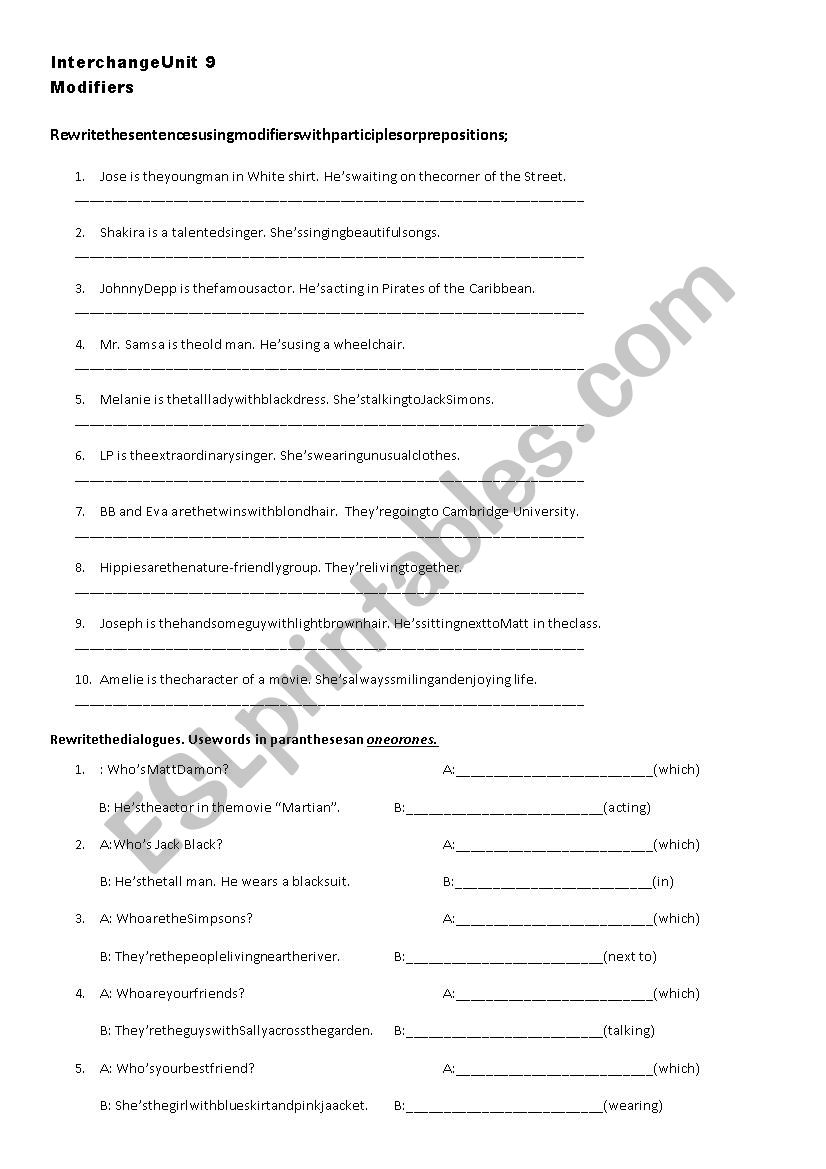 modifiers-esl-worksheet-by-medinesifa