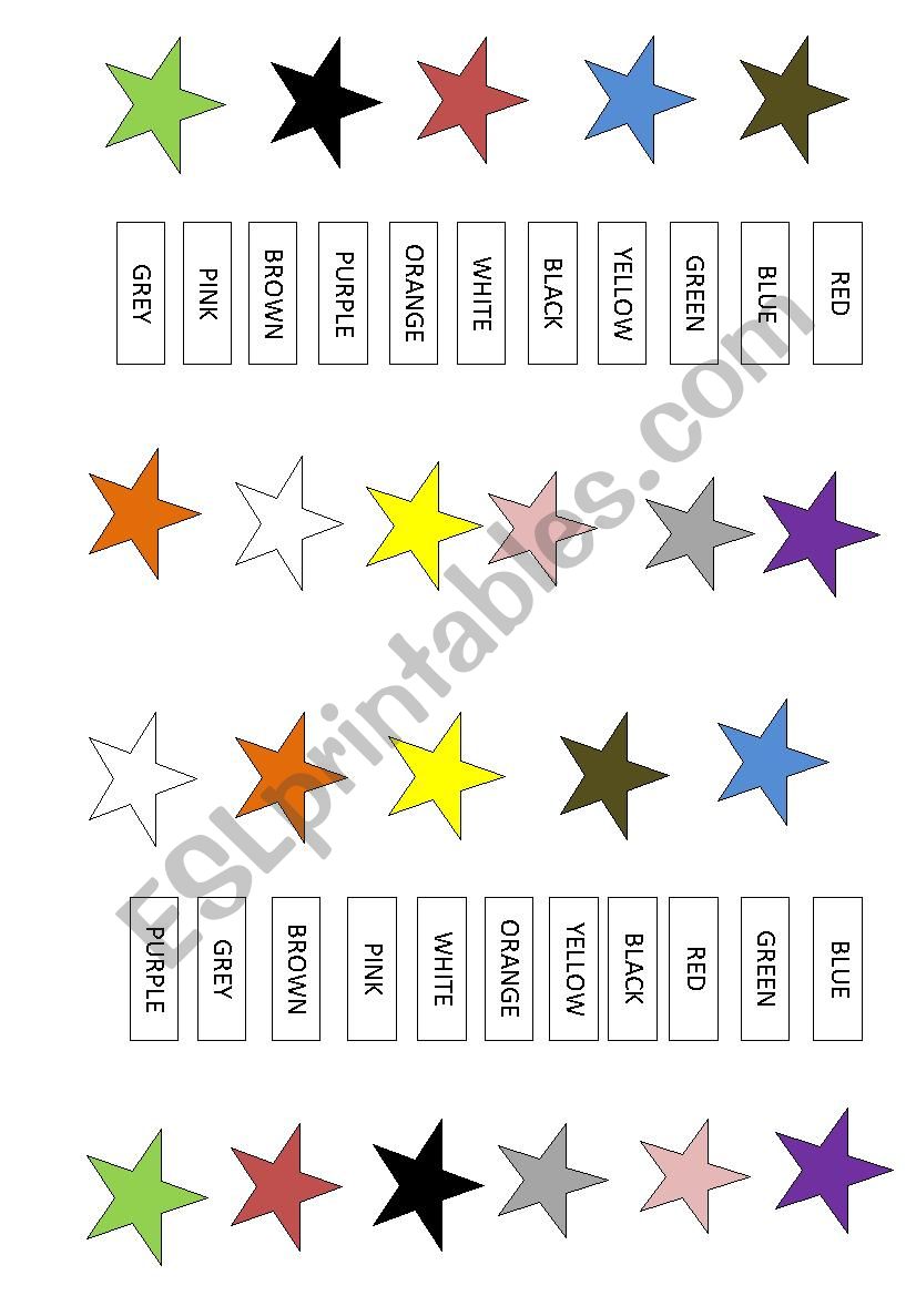 COLOURS worksheet