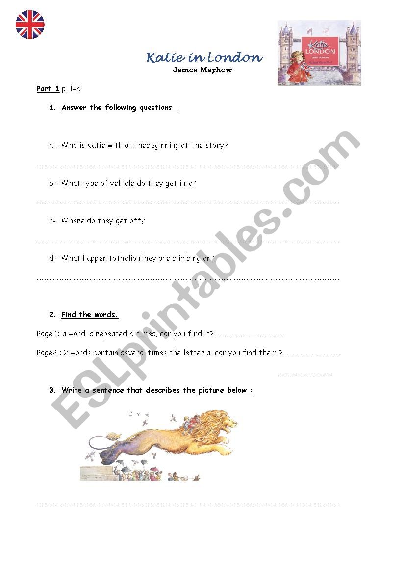 Katie in London worksheet