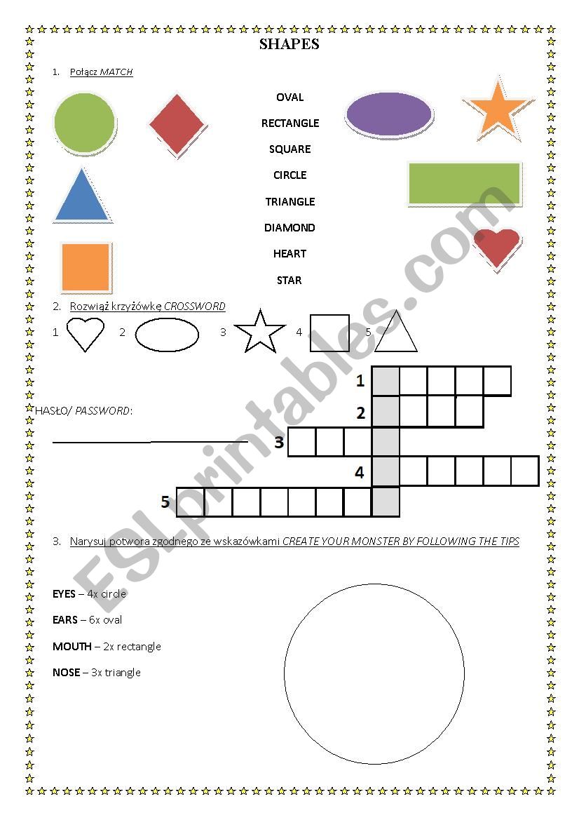 Shapes worksheet