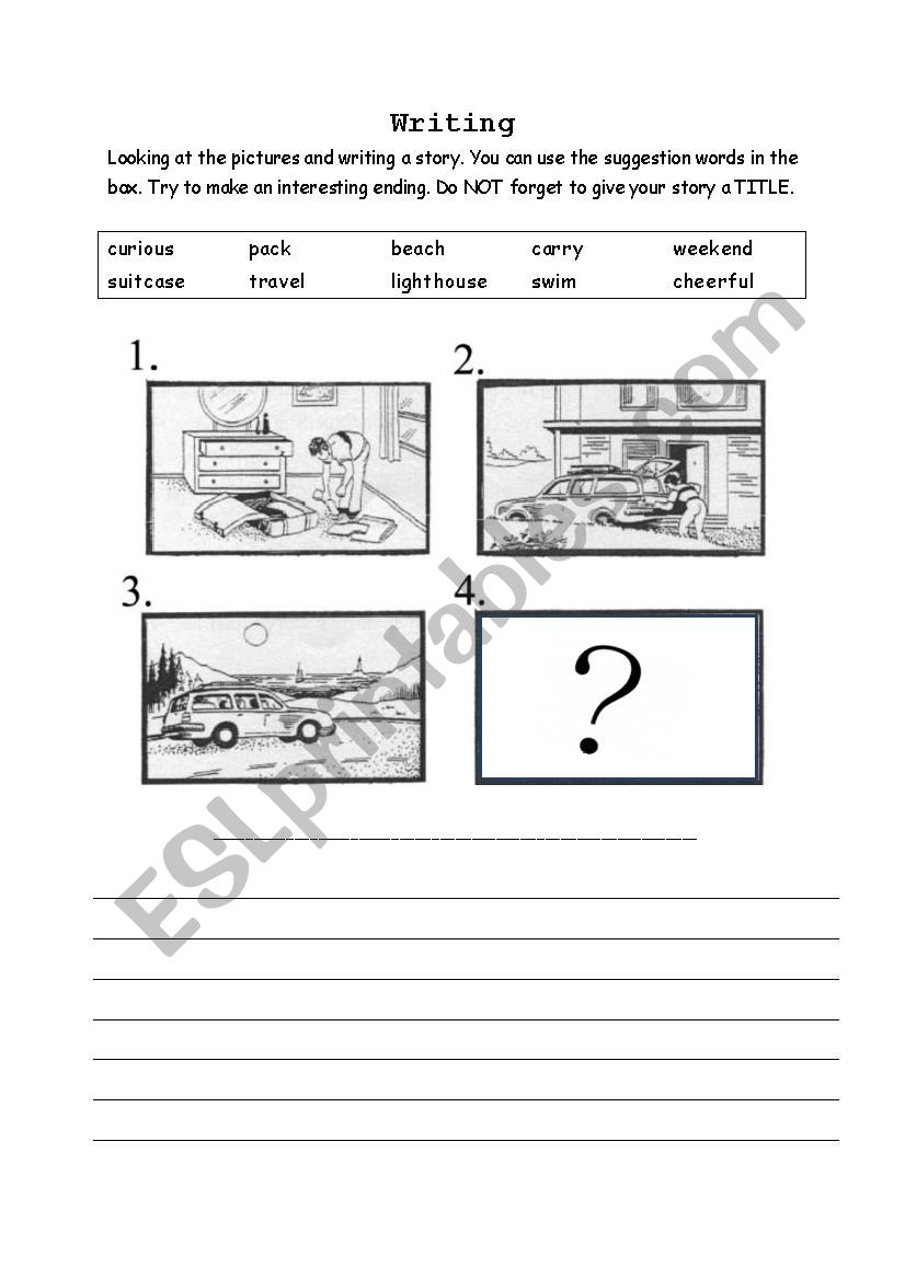 sequence pictures writing worksheet