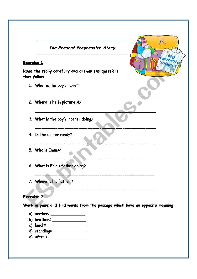 comics worksheet