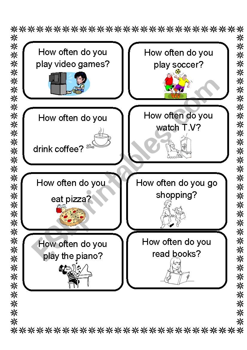 How often worksheet How often worksheet