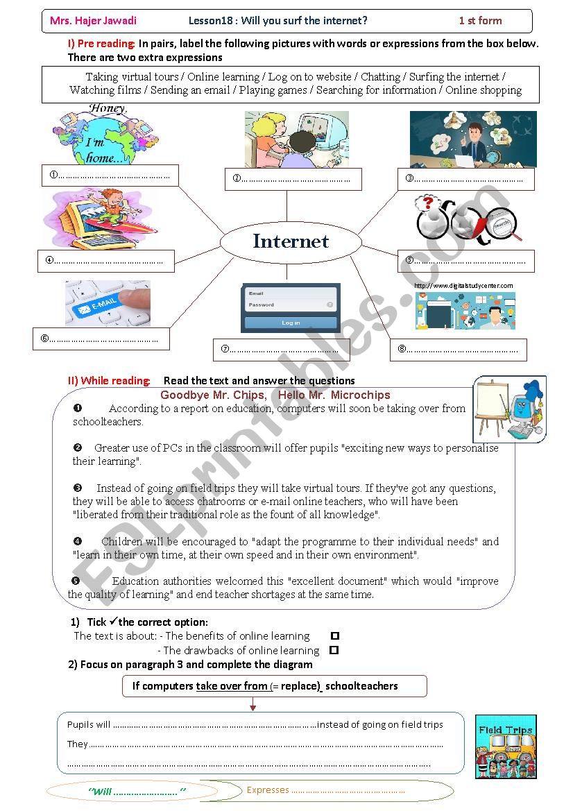 lesson 17 : will you surf the Internet? 