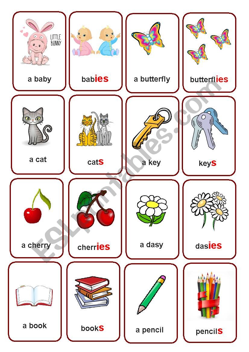 PLURALS / 2-2 / worksheet