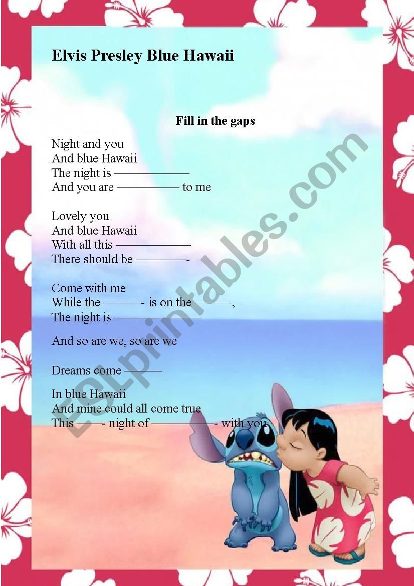 Elvis Presley Song Blue Hawaii 