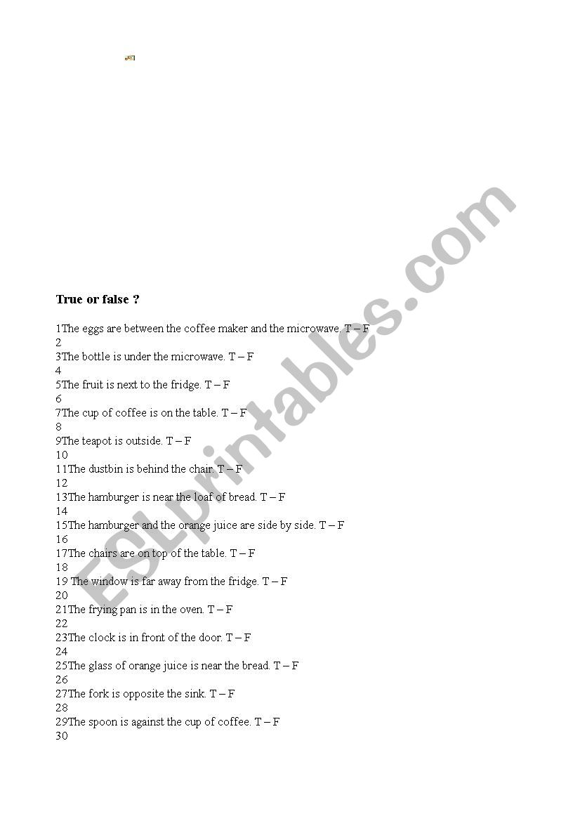 prepositions of space/ location