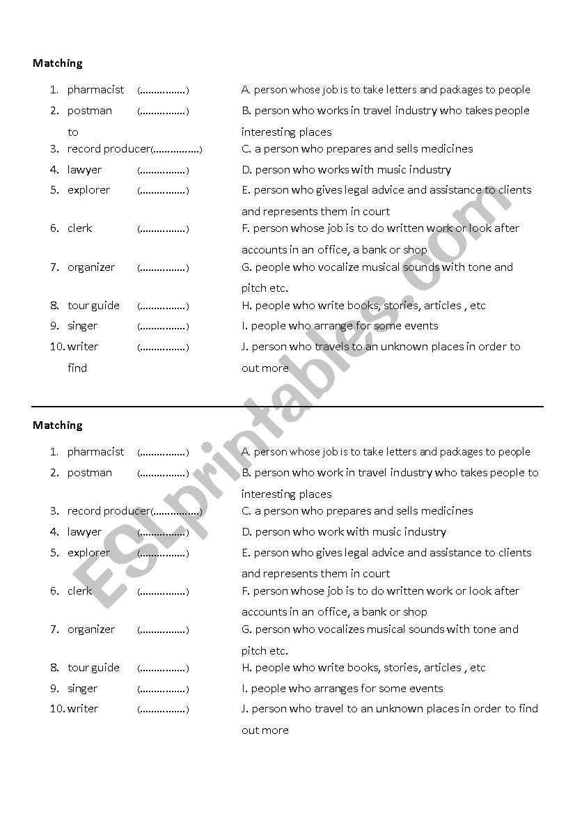 test reading worksheet