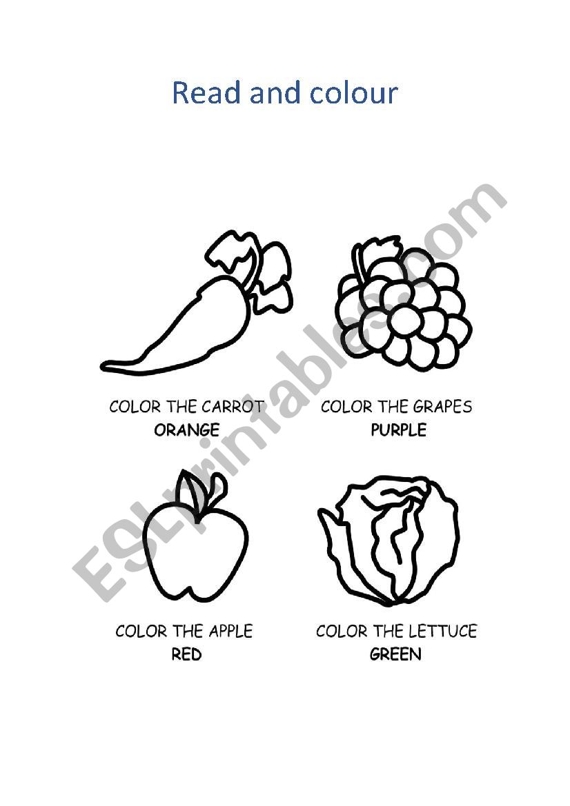 Read and colour worksheet