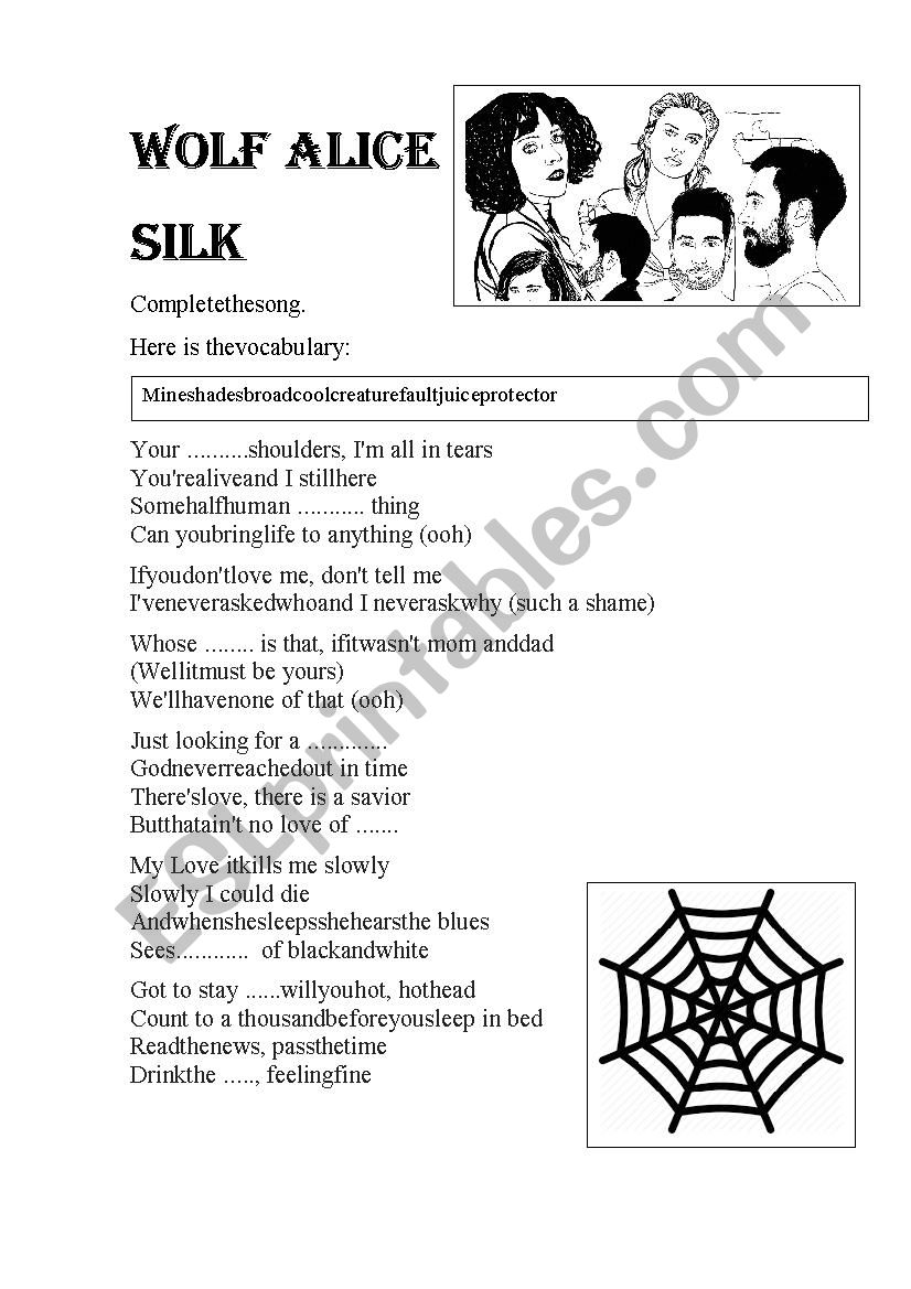 Song: Silk by Wolf Alice worksheet