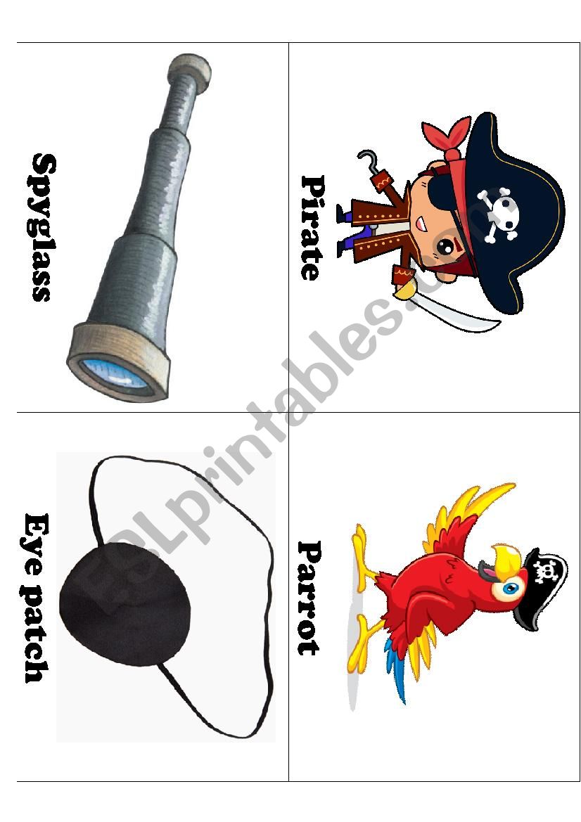 Pirate Flashcards worksheet