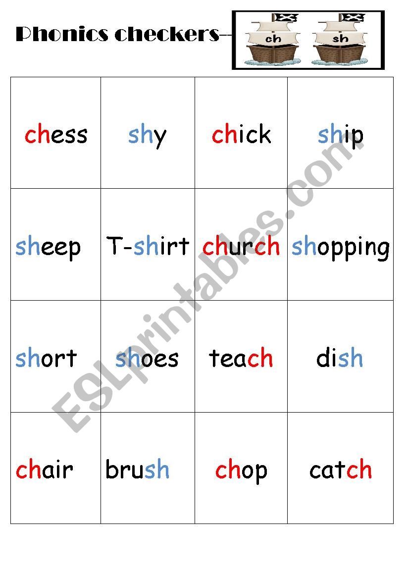 Phonics checker worksheet