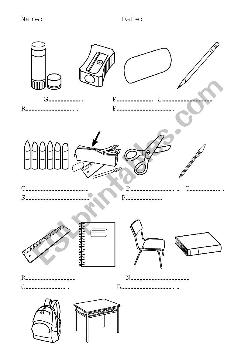 School worksheet