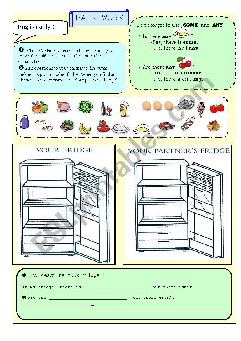 FOOD worksheet