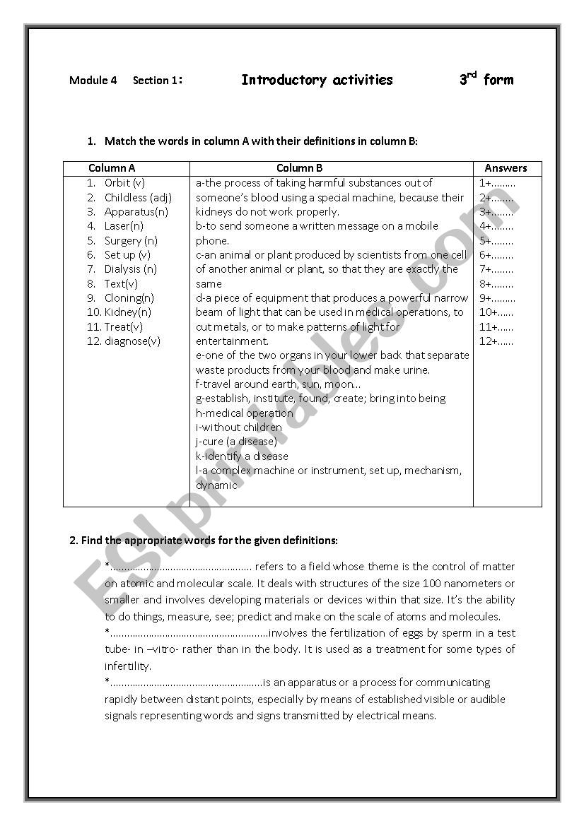 module4 section1 introductory activities