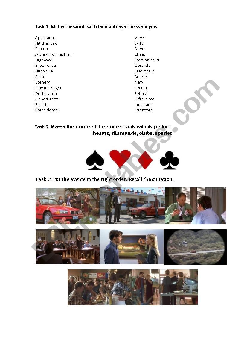Movie Worksheet Interstate 60 worksheet