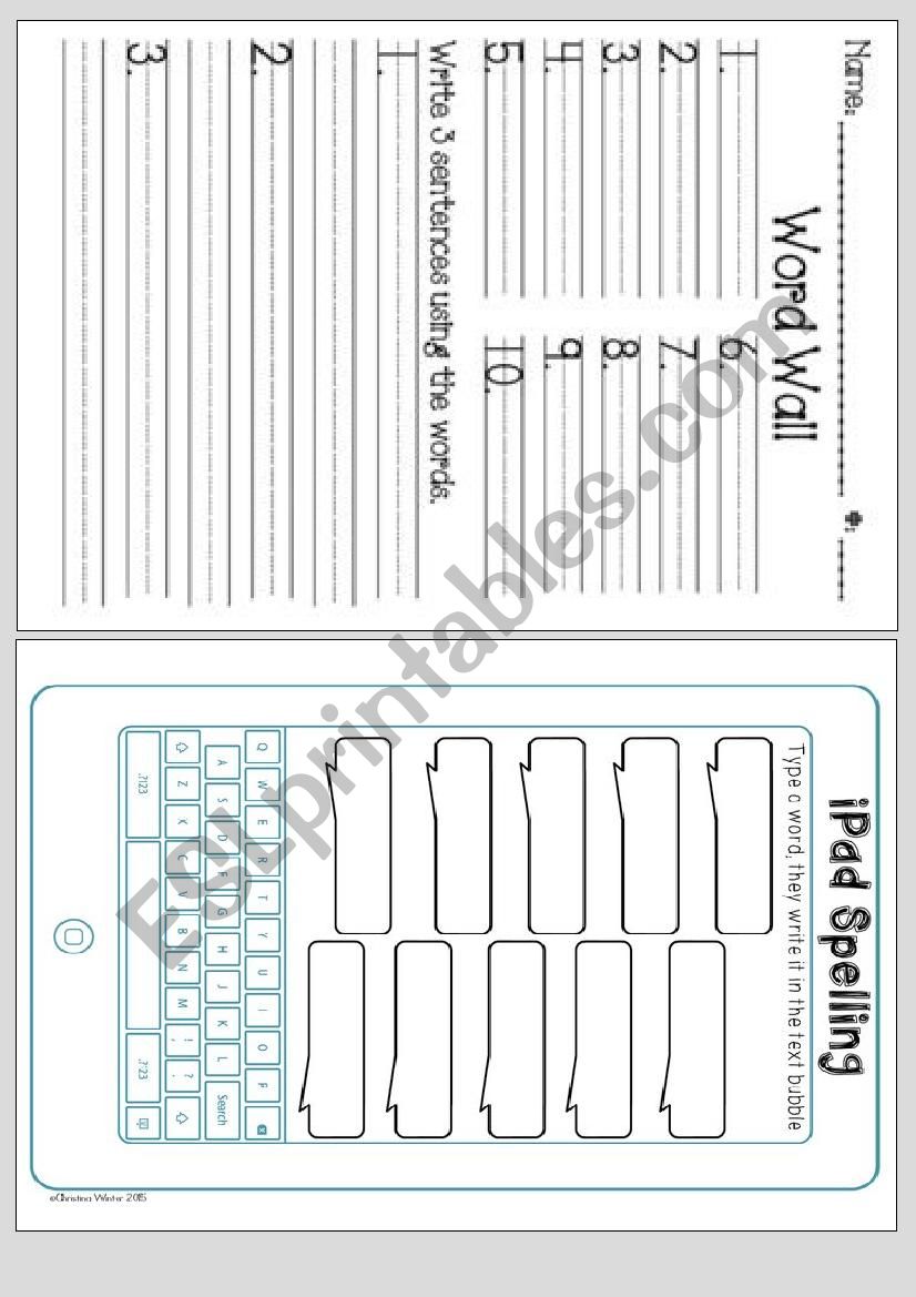 new way in spelling worksheet