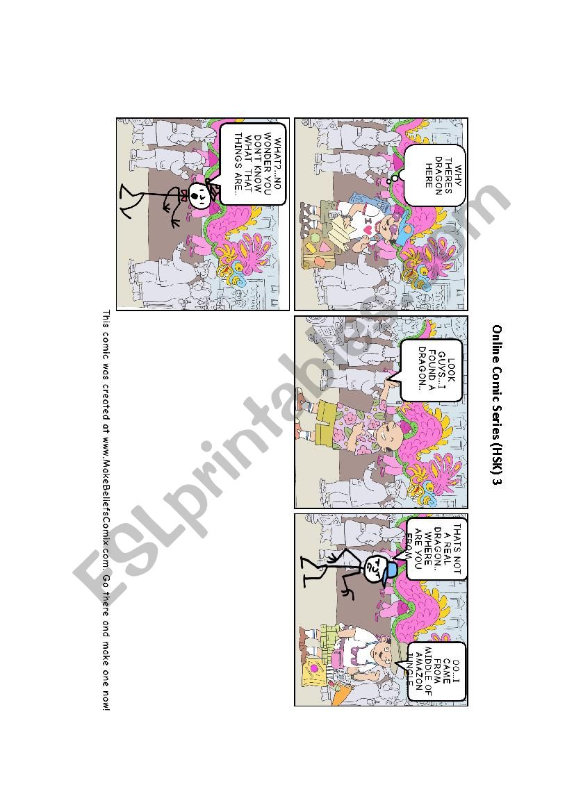 Comic Strips Reading Comprehension HSK (3)