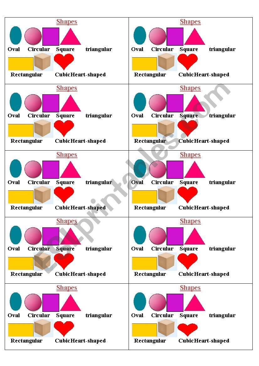 shapes worksheet