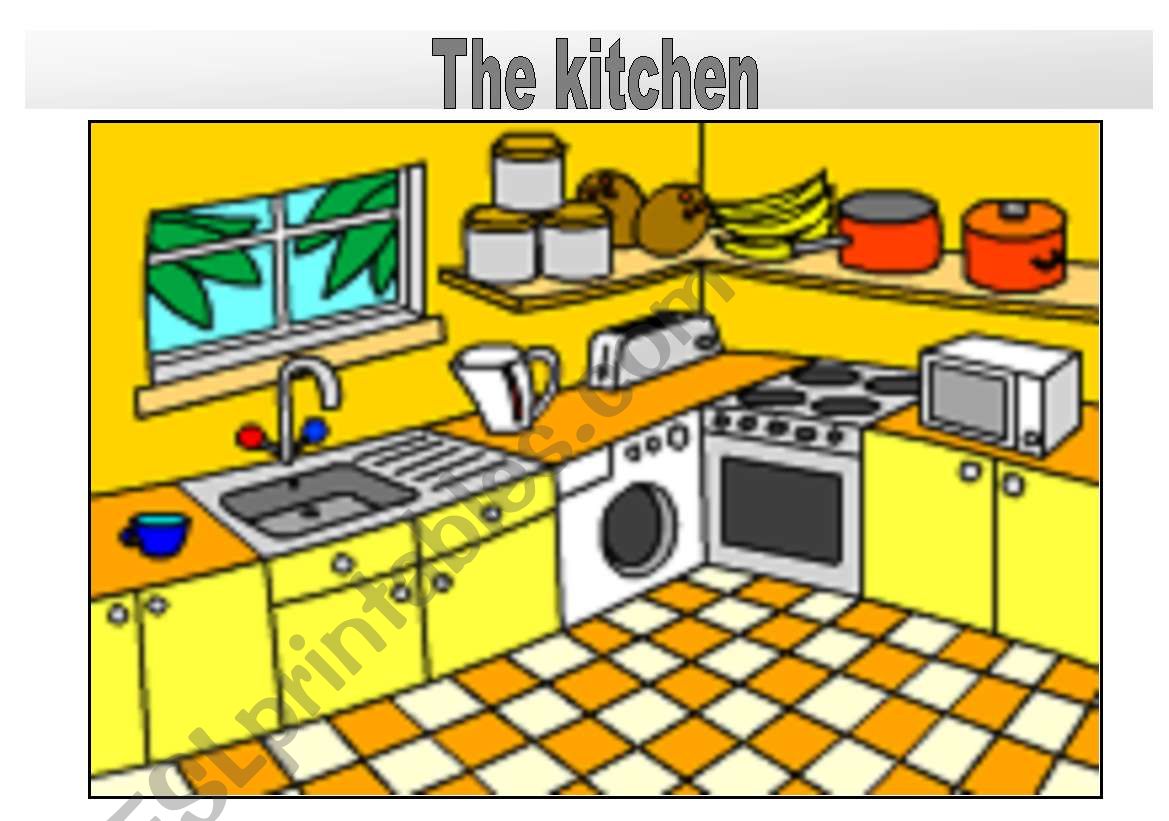 Rooms in the house flashcards: the kitchen