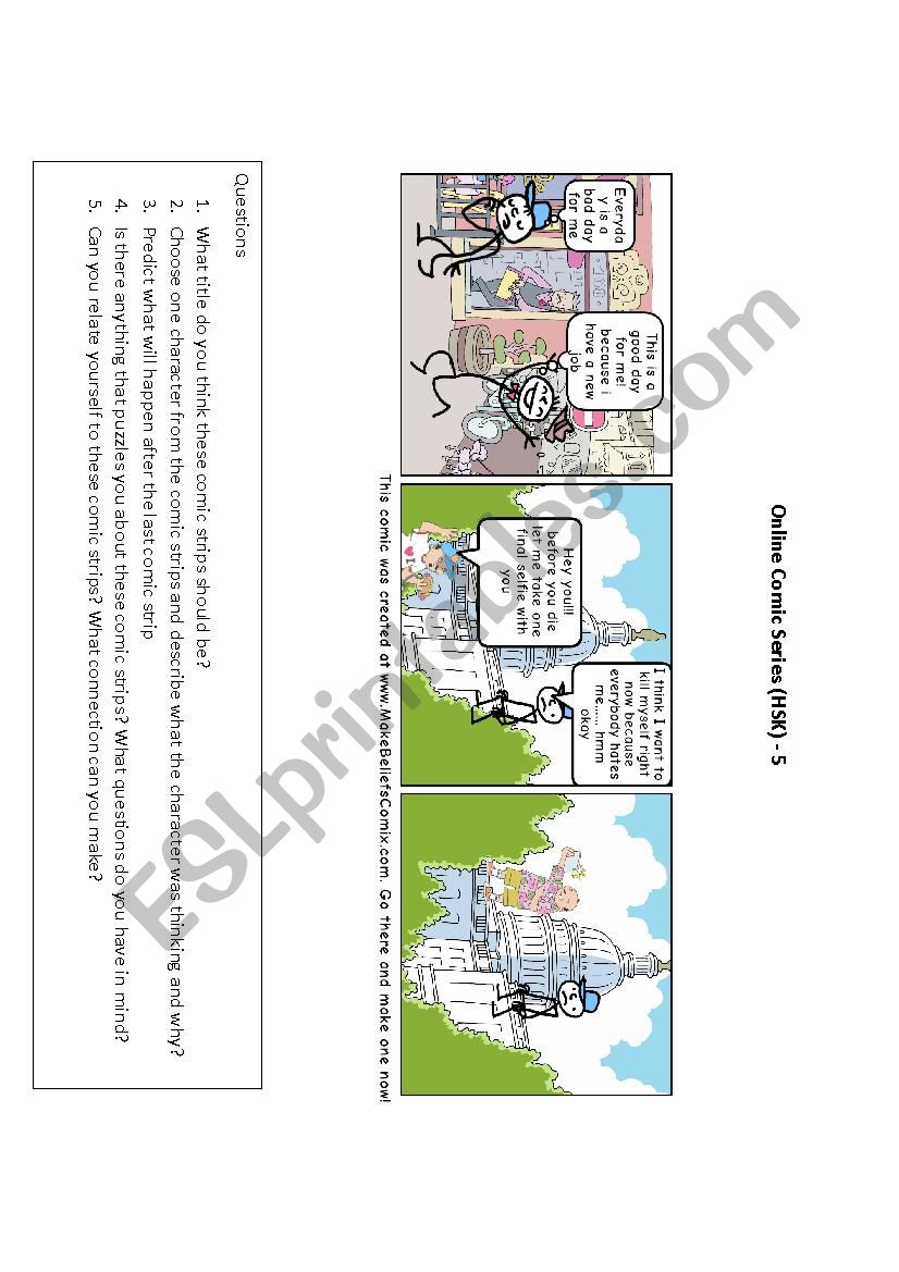 Comic Strips Reading Comprehension HSK (5)