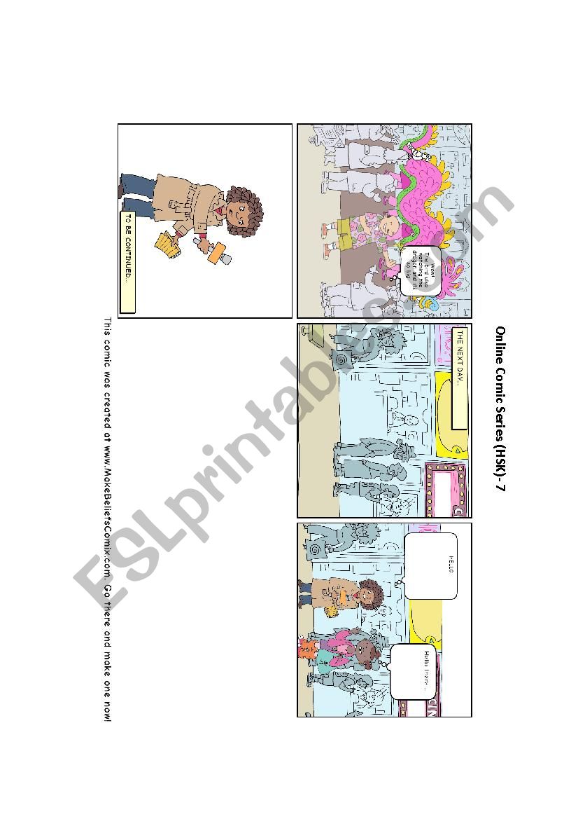 Comic Strips Reading Comprehension HSK (7)