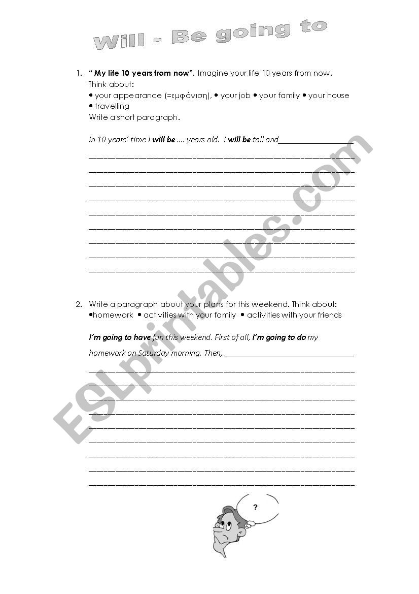 My life ten years from now worksheet