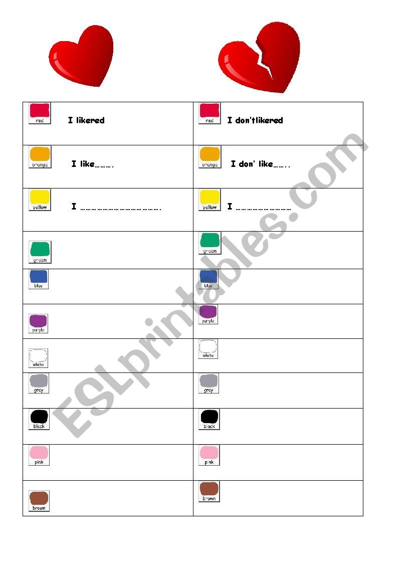 color worksheet