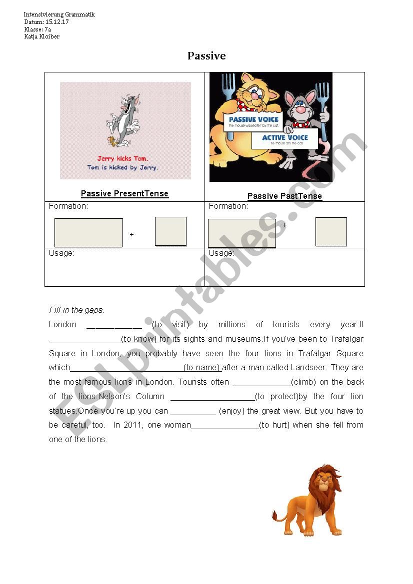 Passive worksheet