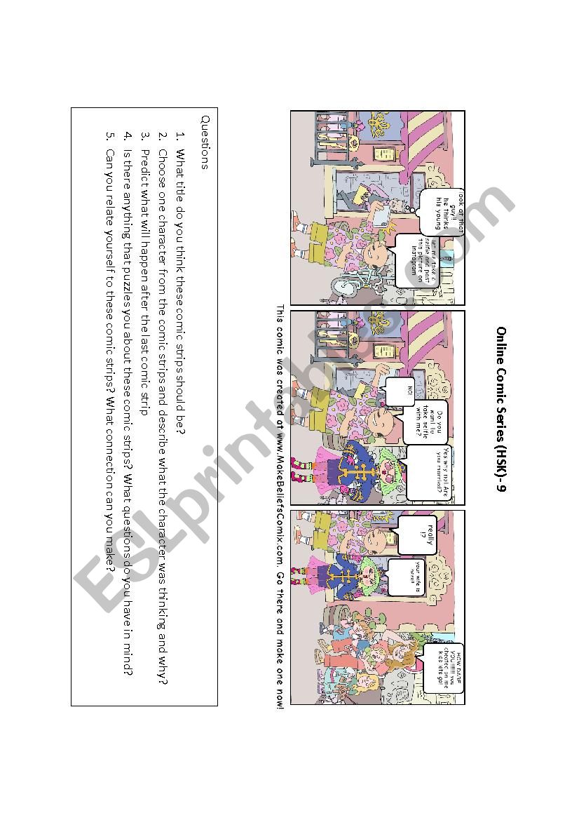 Comic Strips Reading Comprehension HSK (9)